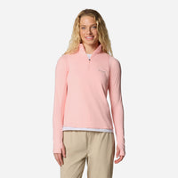 Women's Columbia Weekend Ascent™ Half Zip Long Sleeve Tee - Pink