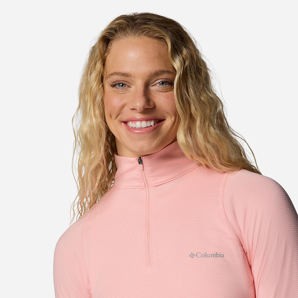 Áo Thun Dài Tay Nữ Columbia Weekend Ascent™ Half Zip - Hồng - Supersports Vietnam