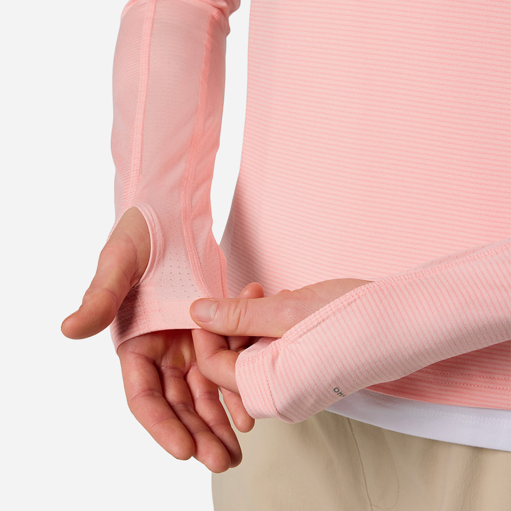 Áo Thun Dài Tay Nữ Columbia Weekend Ascent™ Half Zip - Hồng - Supersports Vietnam