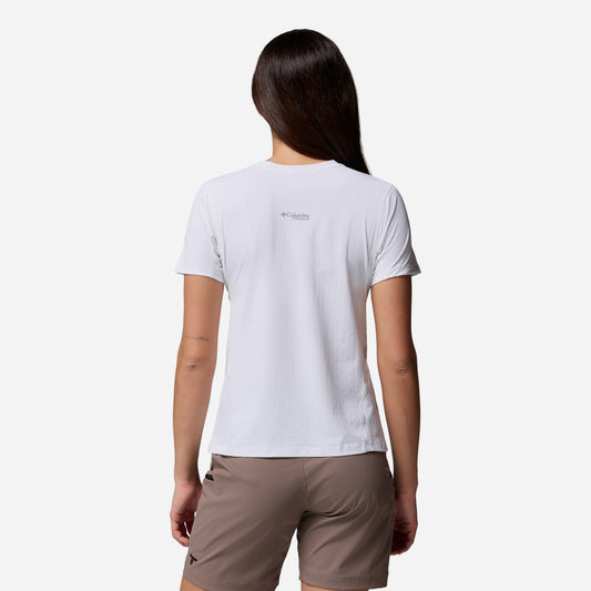 Áo Thun Nữ Columbia Diamond Peak Pro™ Short Sleeve - Trắng - Supersports Vietnam
