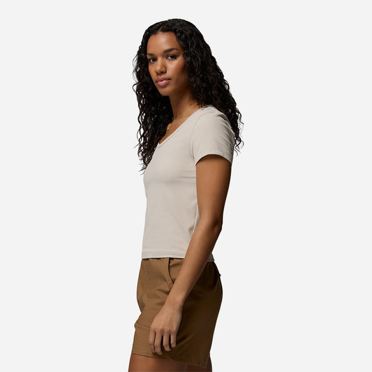 Áo Thun Nữ Columbia Pinetown Canyon™ Rib Short Sleeve - Be - Supersports Vietnam