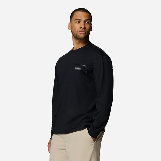 Áo Thun Nam Columbia Echo Passage™ Long Sleeve Crew - Đen - Supersports Vietnam