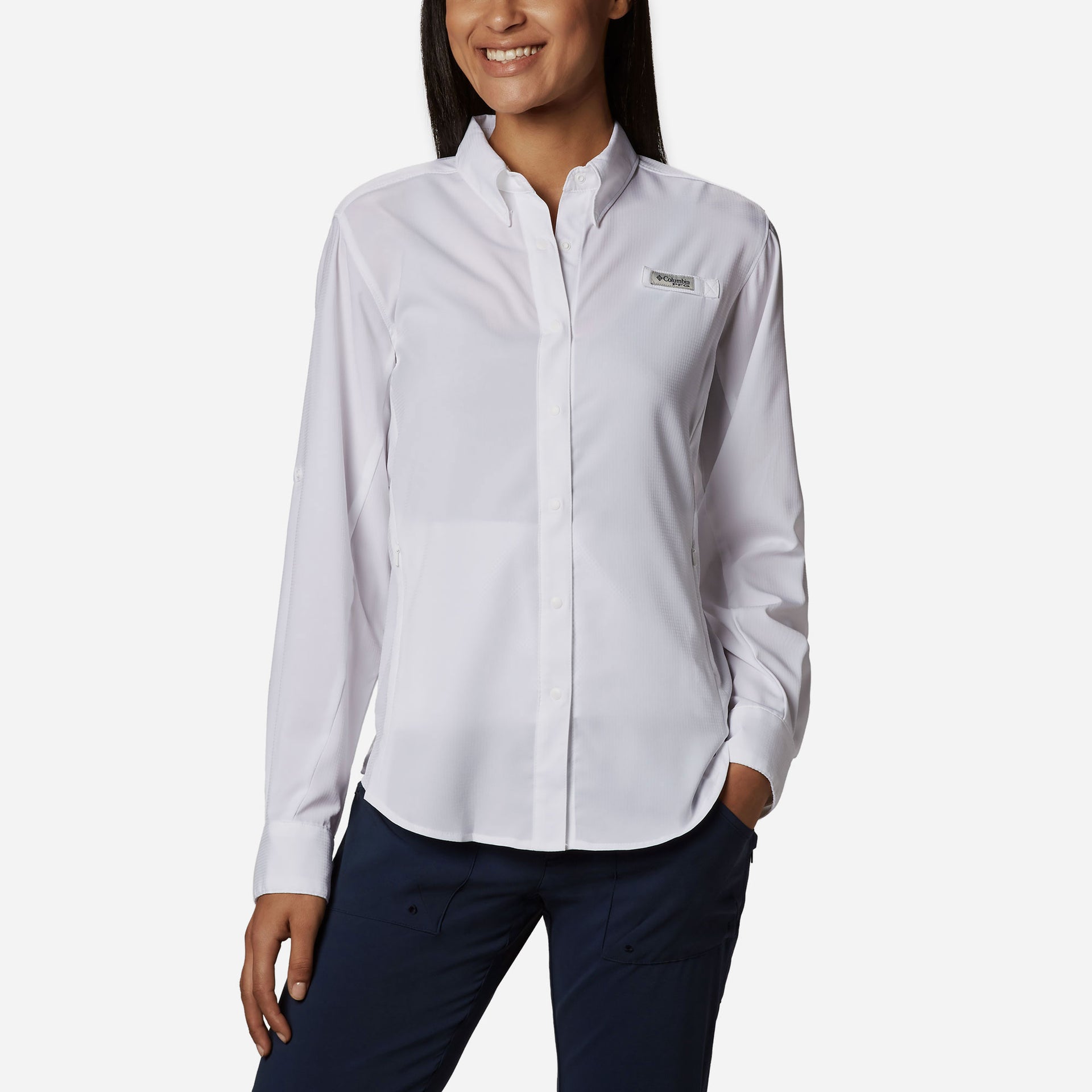 Áo Sơ Mi Dài Tay Chống Nắng Nữ Columbia Womens Tamiami™ Ii - Trắng - Supersports Vietnam