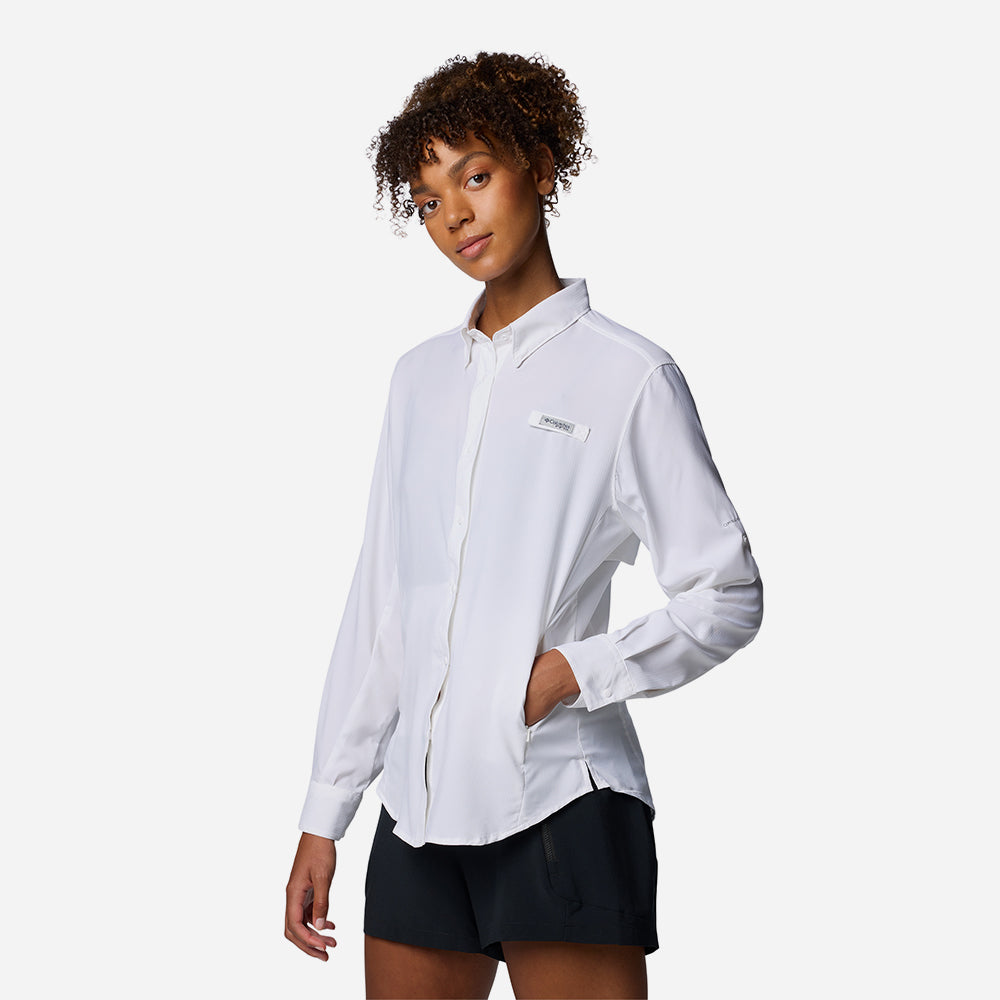 Áo Sơ Mi Dài Tay Nữ Columbia Tamiami™ II Long Sleeve - Trắng - Supersports Vietnam