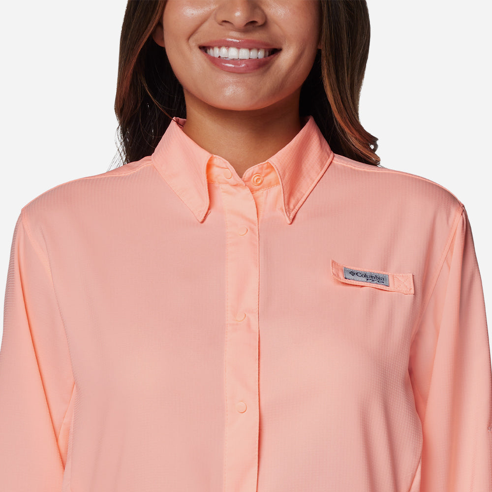 Áo Sơ Mi Dài Tay Nữ Columbia Tamiami™ II Long Sleeve - Hồng - Supersports Vietnam