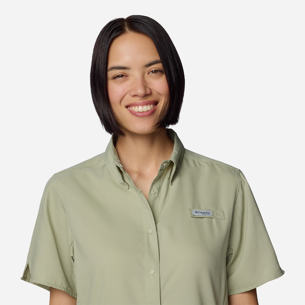 Áo Sơ Mi Tay Ngắn Nữ Columbia Tamiami™ II - Xanh Lá - Supersports Vietnam