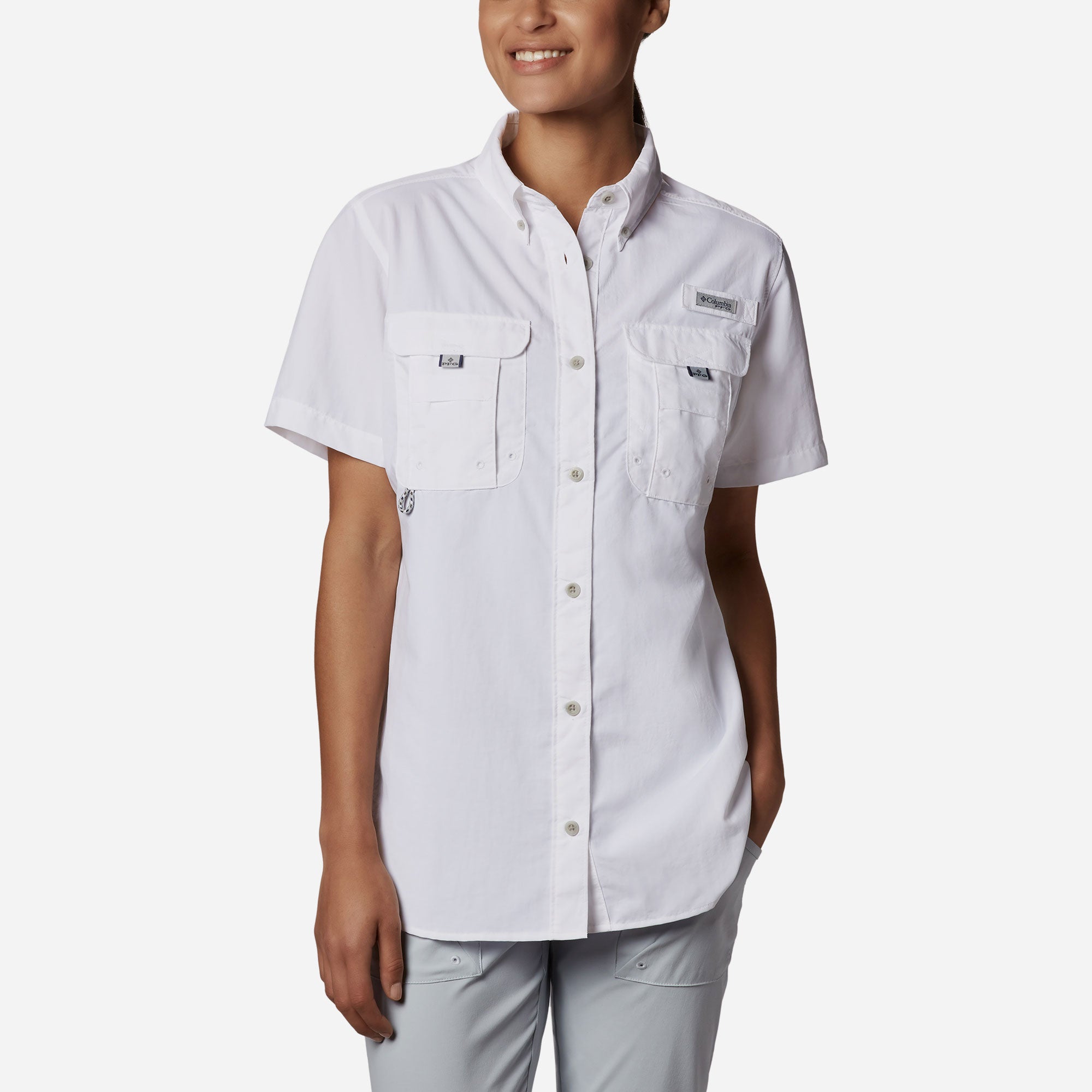 Áo Sơ Mi Ngắn Tay Chống Nắng Nữ Columbia Womens Bahama™ - Trắng - Supersports Vietnam