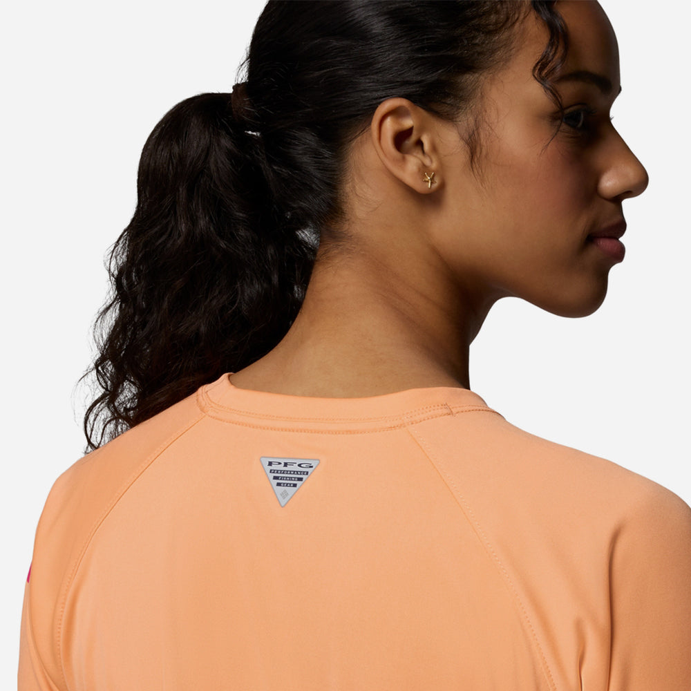 Áo Thun Nữ Columbia Tidal Tee™ II Long Sleeve - Cam - Supersports Vietnam
