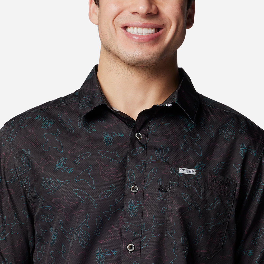 Áo Sơ Mi Tay Ngắn Nam Columbia Super Slack Tide™ Camp - Đen - Supersports Vietnam