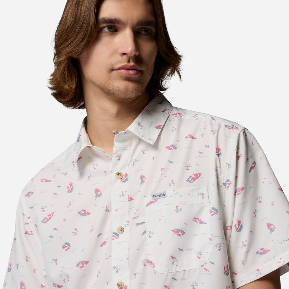 Áo Sơ Mi Nam Columbia Pfg Super Slack Tide Camp - Trắng - Supersports Vietnam