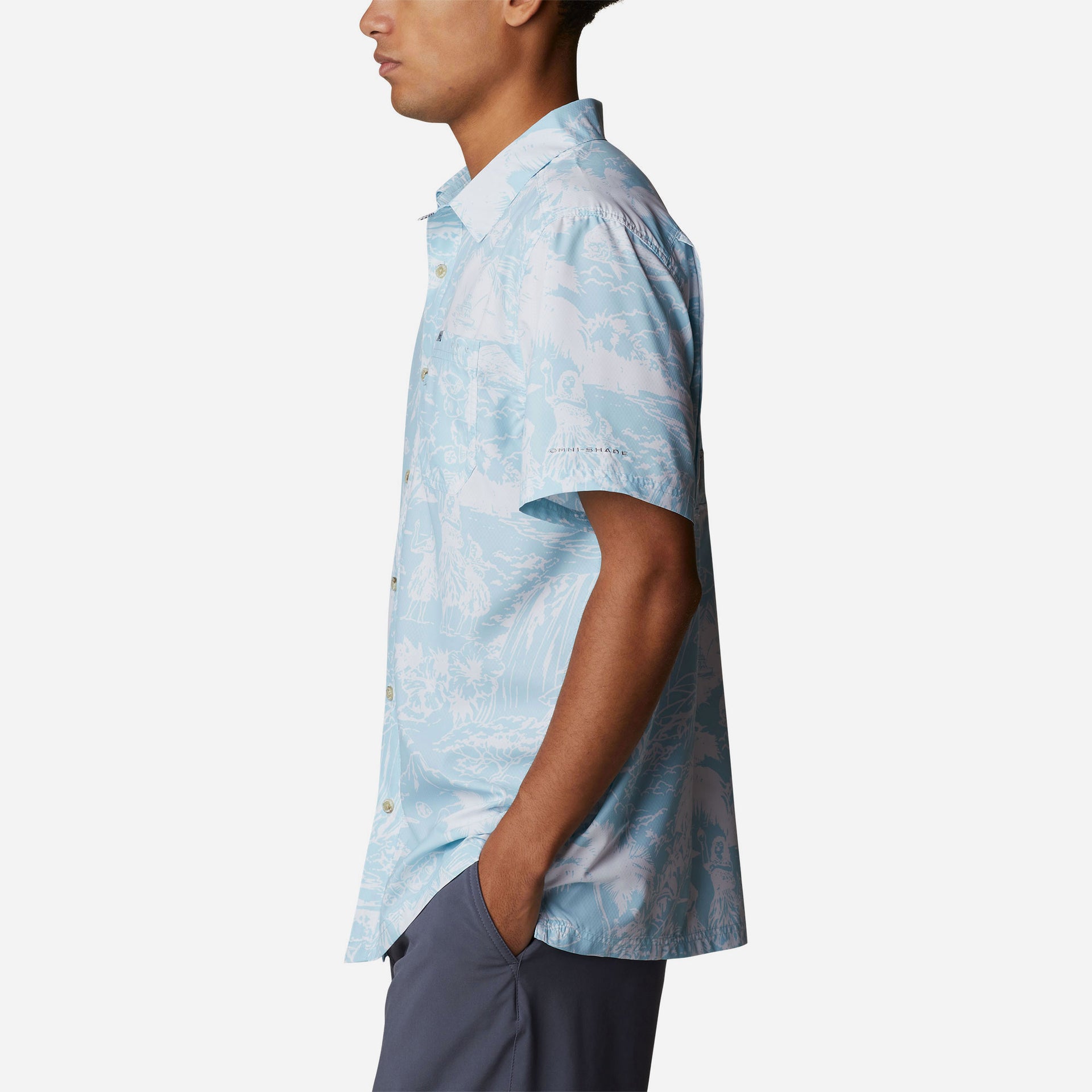 Áo Sơ Mi Ngắn Tay Chống Nắng Nam Columbia Super Slack Tide™ Camp - Xanh Dương - Supersports Vietnam