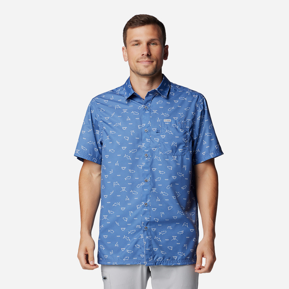 Áo Sơ Mi Tay Ngắn Nam Columbia Super Slack Tide™ Camp - Xanh Dương - Supersports Vietnam