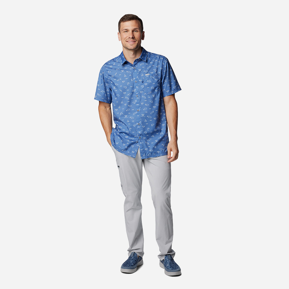 Áo Sơ Mi Tay Ngắn Nam Columbia Super Slack Tide™ Camp - Xanh Dương - Supersports Vietnam