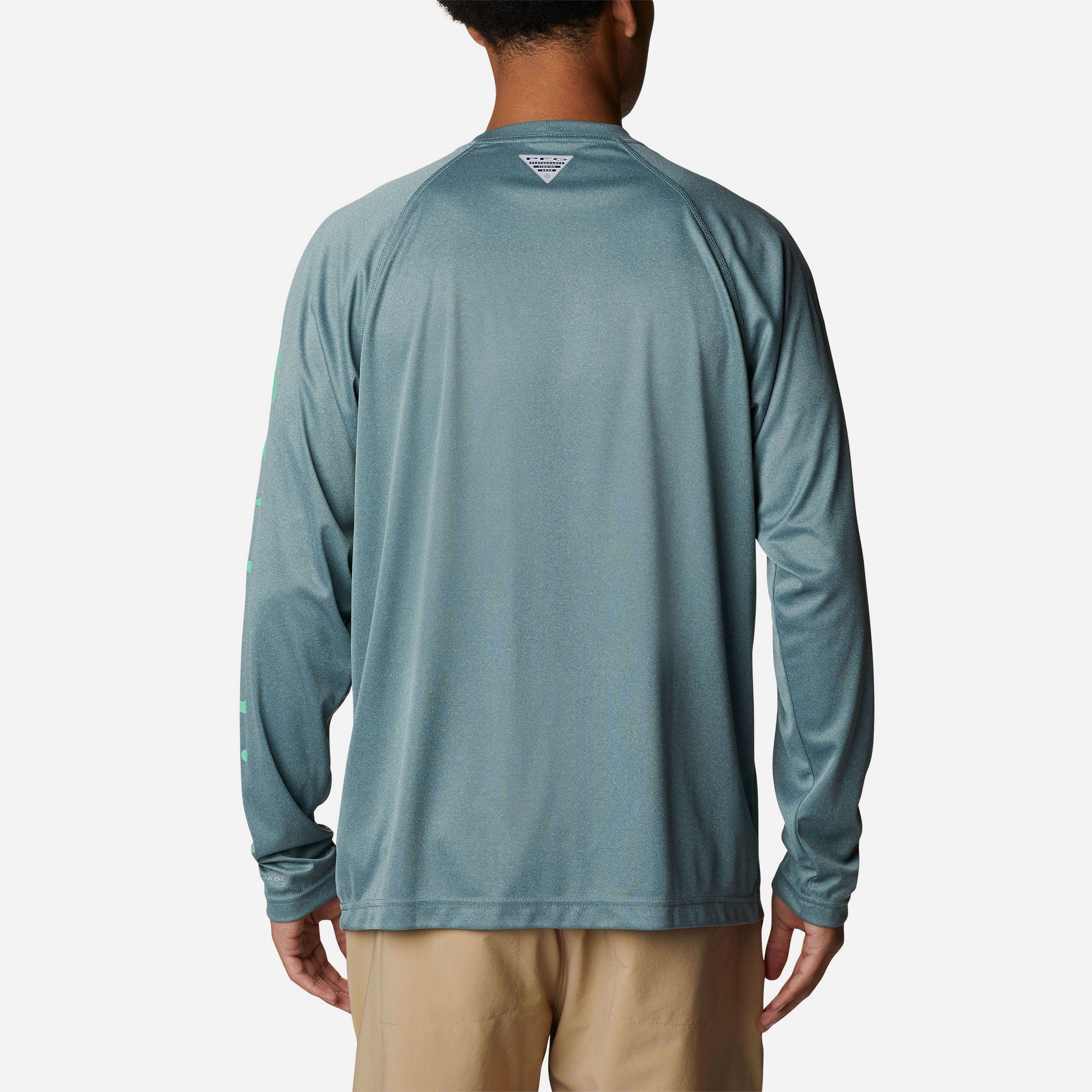 Áo Thun Dài Tay Chống Nắng Nam Columbia Pfg Terminal Tackle™ Heather - Xanh Mint - Supersports Vietnam