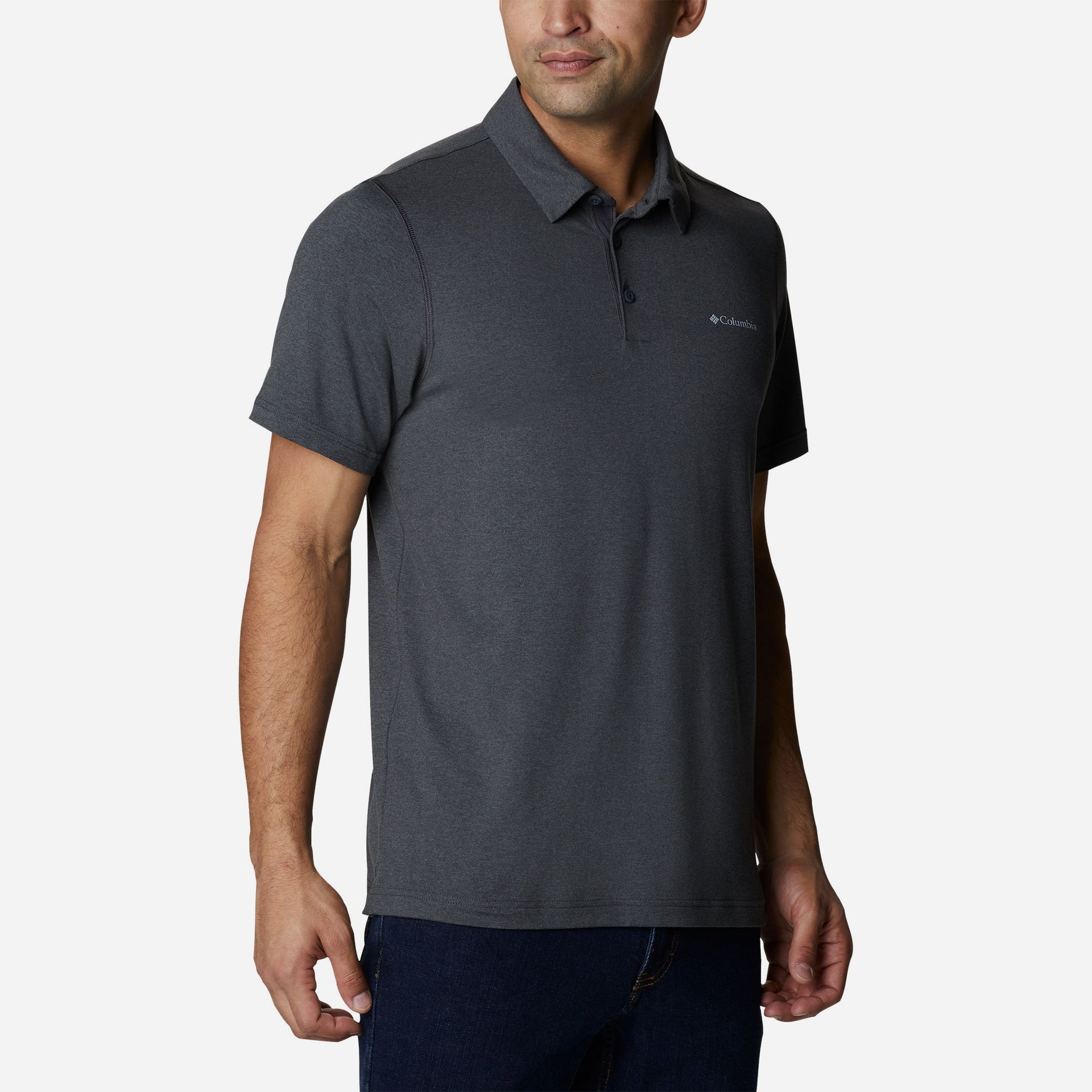 Áo Polo Ngắn Tay Chống Nắng Nam Columbia Tech Trail™ - Xám - Supersports Vietnam