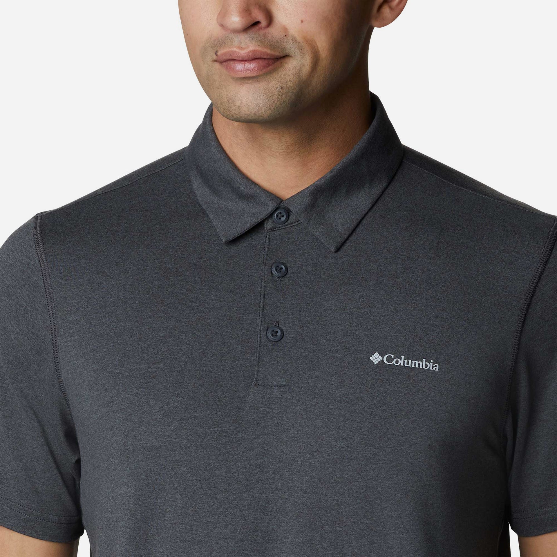 Áo Polo Ngắn Tay Chống Nắng Nam Columbia Tech Trail™ - Xám - Supersports Vietnam
