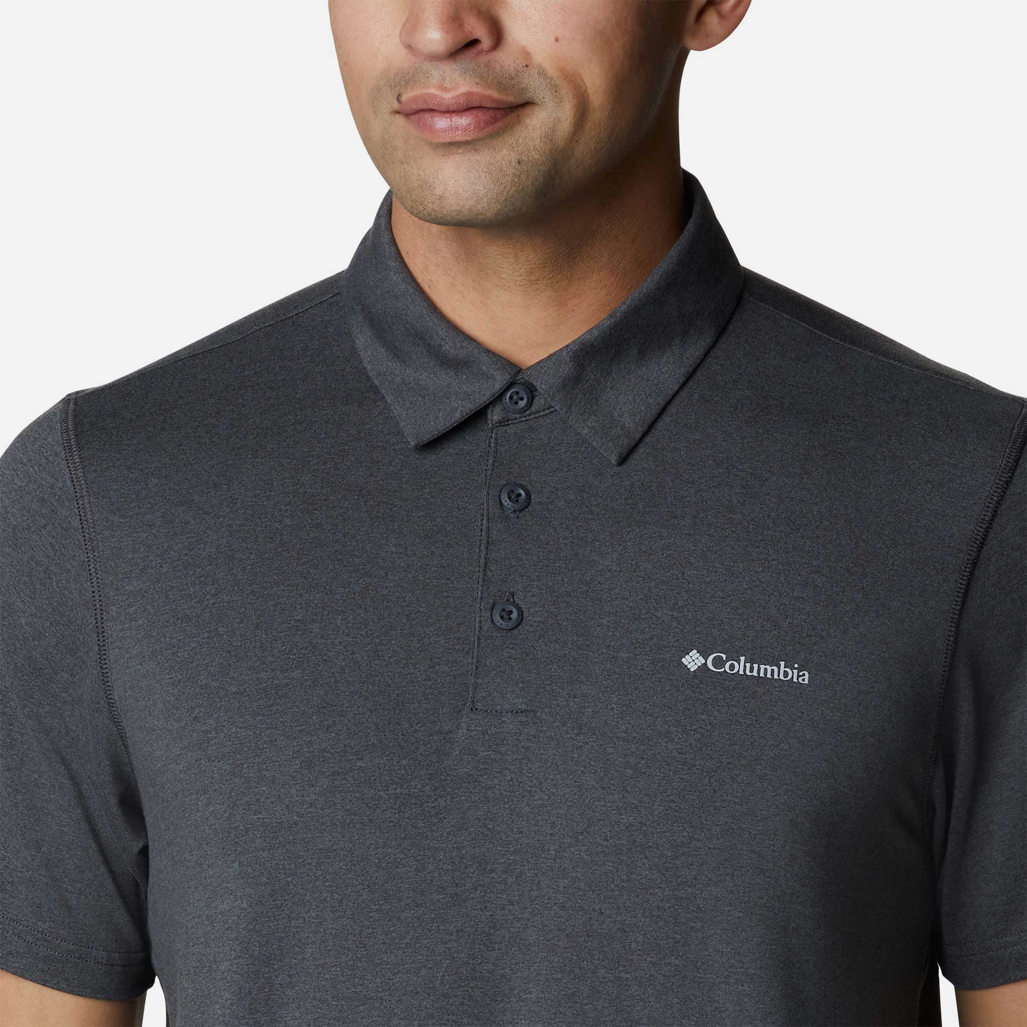 Áo Polo Ngắn Tay Chống Nắng Nam Columbia Tech Trail™ - Xám - Supersports Vietnam