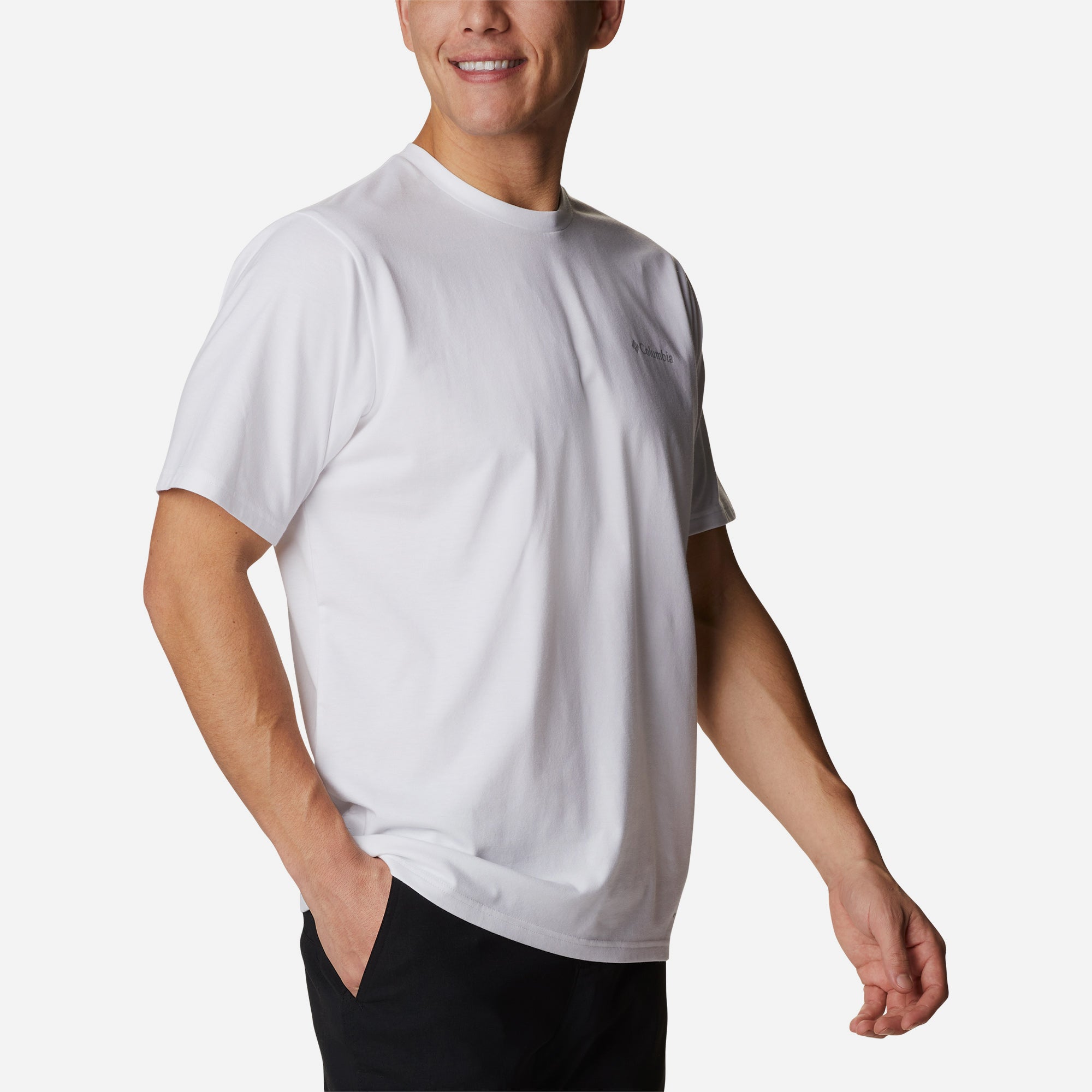 Áo Thun Ngắn Tay Chống Nắng Nam Columbia Sun Trek™ - Trắng - Supersports Vietnam