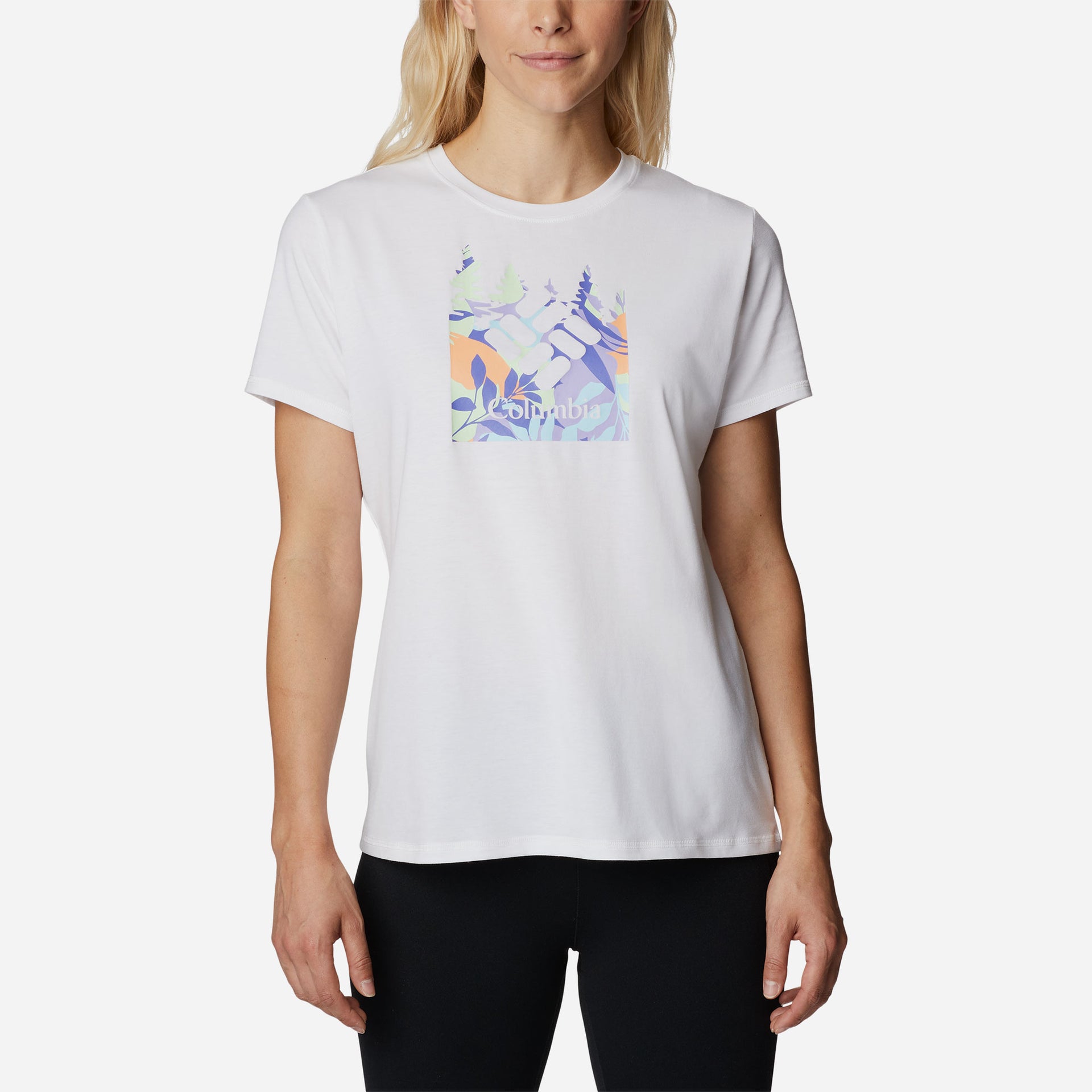 Áo Thun Ngắn Tay Chống Nắng Nữ Columbia Sun Trek™ Graphic - Trắng - Supersports Vietnam