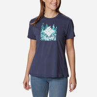 Áo Thun Ngắn Tay Chống Nắng Nữ Columbia Sun Trek™ Graphic - Xanh Navy - Supersports Vietnam