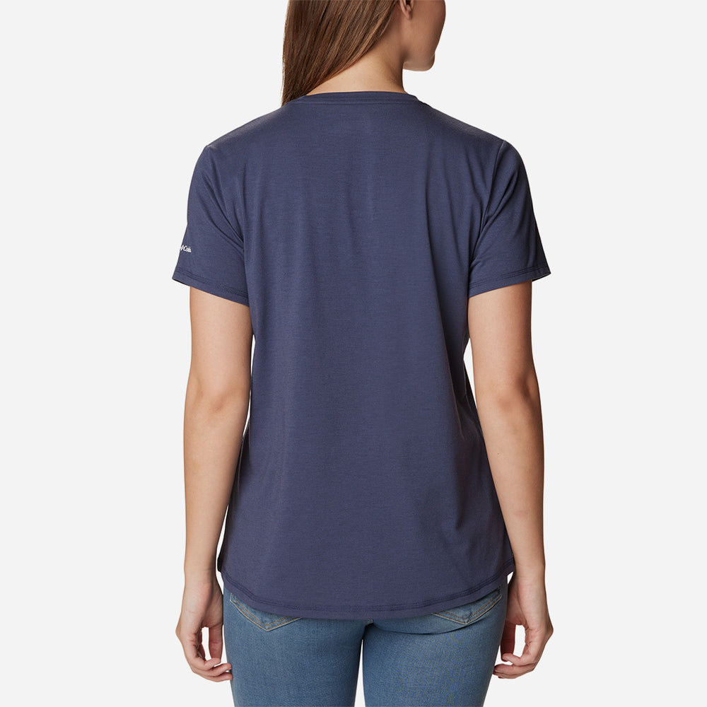 Áo Thun Ngắn Tay Chống Nắng Nữ Columbia Sun Trek™ Graphic - Xanh Navy - Supersports Vietnam