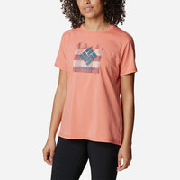 Áo Thun Ngắn Tay Chống Nắng Nữ Columbia Sun Trek™ Graphic - Cam - Supersports Vietnam