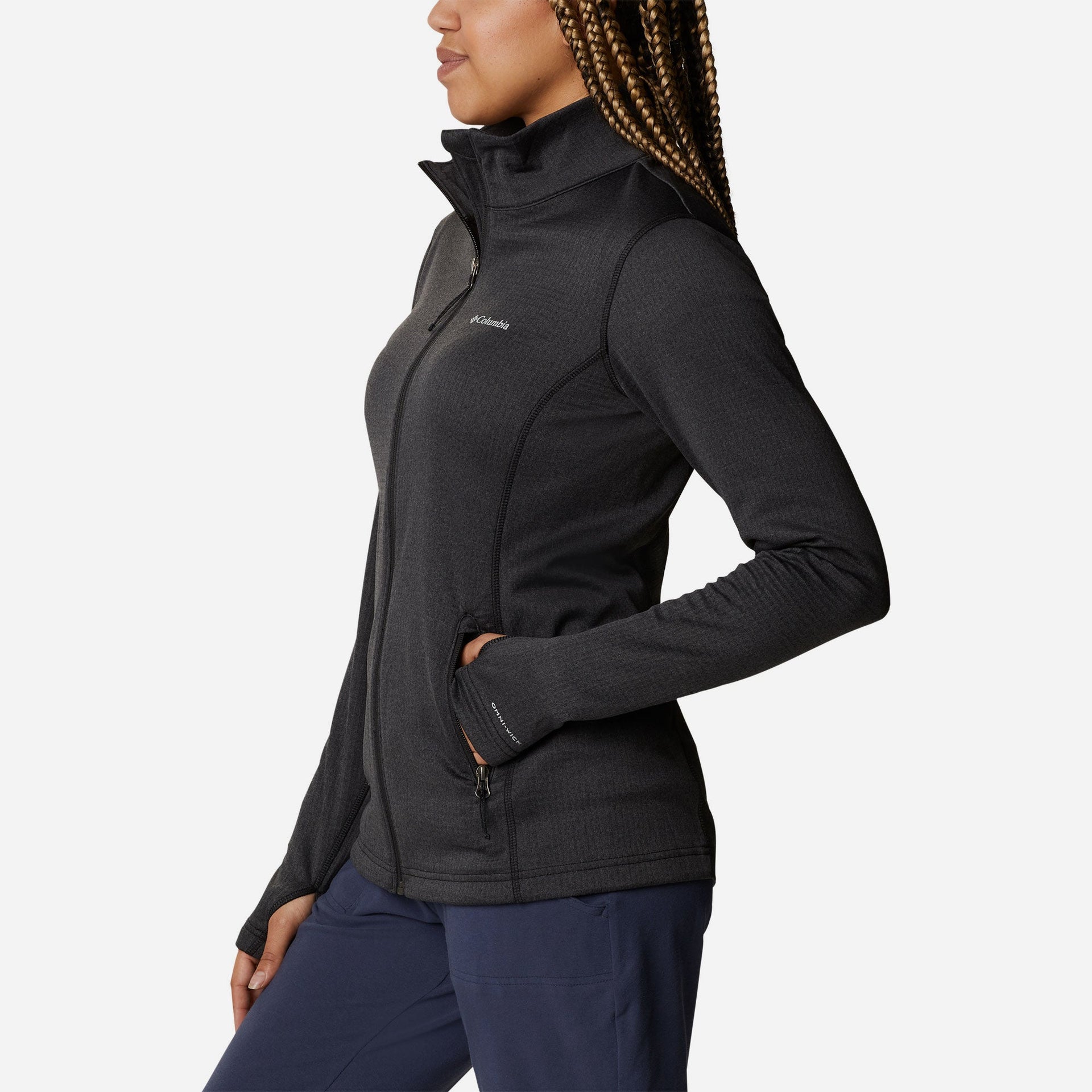 Áo Khoác Nhanh Khô Nữ Columbia W Park View™ Grid Fleece Full Zip - Đen - Supersports Vietnam