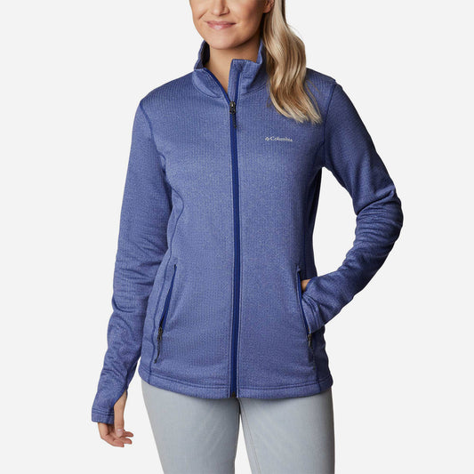 Áo Khoác Nhanh Khô Nữ Columbia W Park View™ Grid Fleece Full Zip - Xanh Dương - Supersports Vietnam