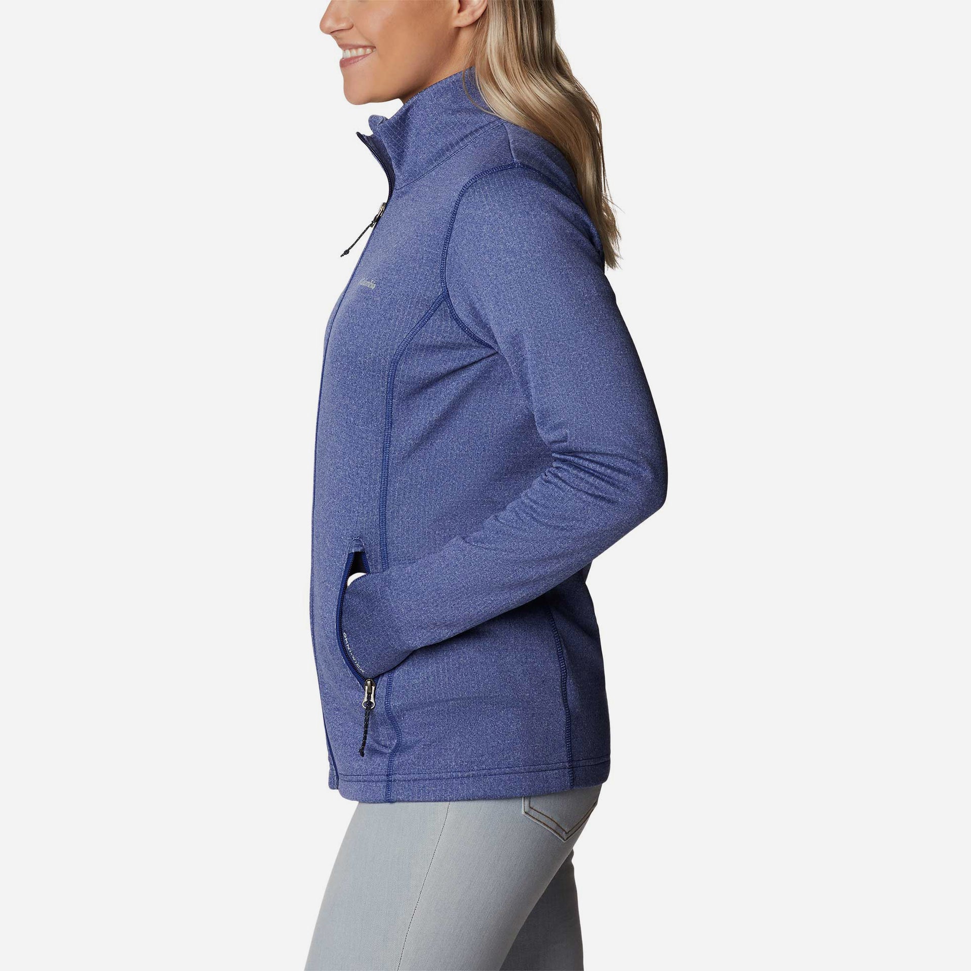 Áo Khoác Nhanh Khô Nữ Columbia W Park View™ Grid Fleece Full Zip - Xanh Dương - Supersports Vietnam