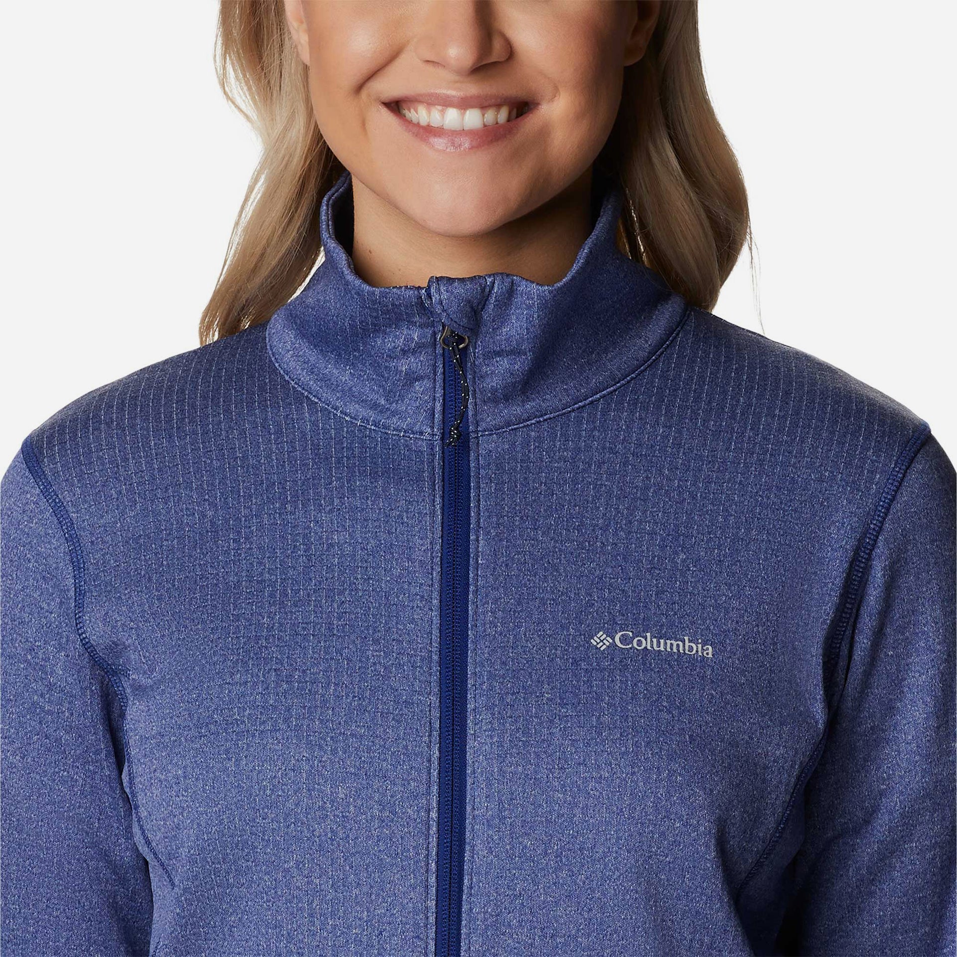 Áo Khoác Nhanh Khô Nữ Columbia W Park View™ Grid Fleece Full Zip - Xanh Dương - Supersports Vietnam