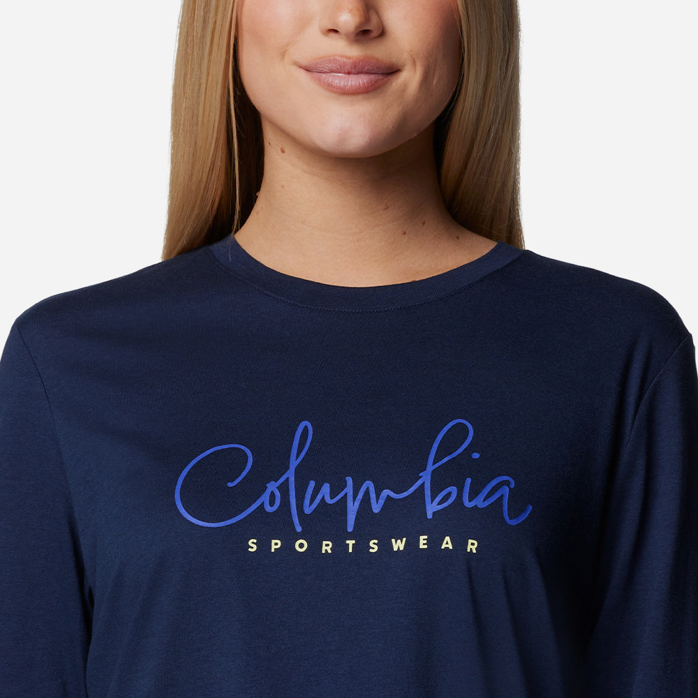 Áo Thun Tay Dài Nữ Columbia Columbia Trek™ Relaxed - Xanh Navy - Supersports Vietnam
