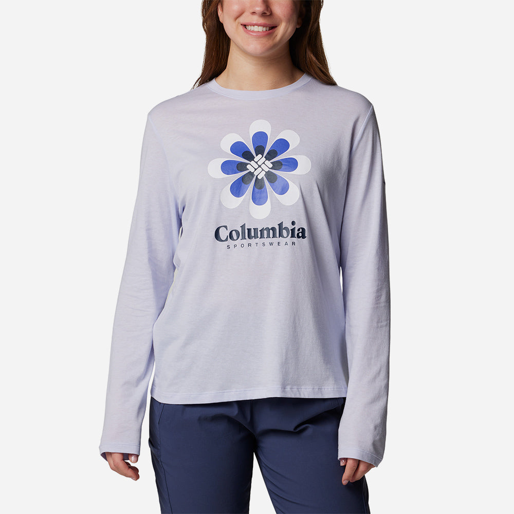 Áo Thun Tay Dài Nữ Columbia Columbia Trek™ Relaxed - Tím - Supersports Vietnam