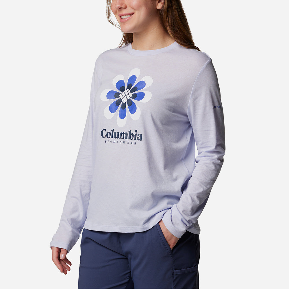 Áo Thun Tay Dài Nữ Columbia Columbia Trek™ Relaxed - Tím - Supersports Vietnam