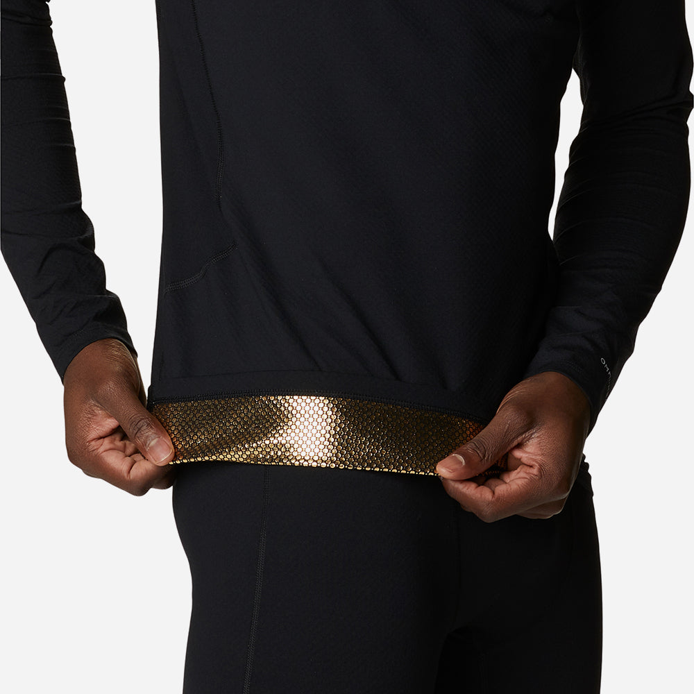 Áo Thun Ôm Nam Columbia Omni-Heat Infinity Knit Long Sleeve Baselayer Crew - Đen - Supersports Vietnam