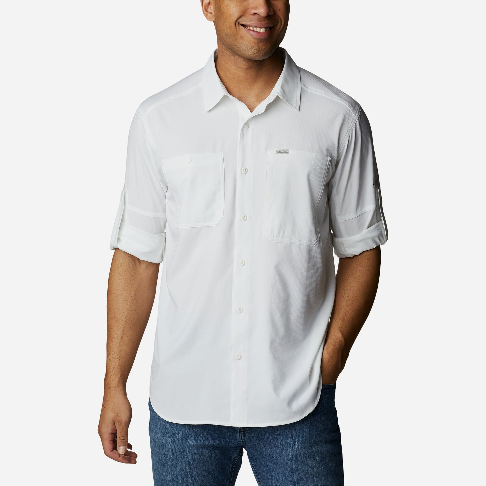 Áo Sơ Mi Dài Tay Nam Columbia Silver Ridge™ Utility Lite - Trắng - Supersports Vietnam