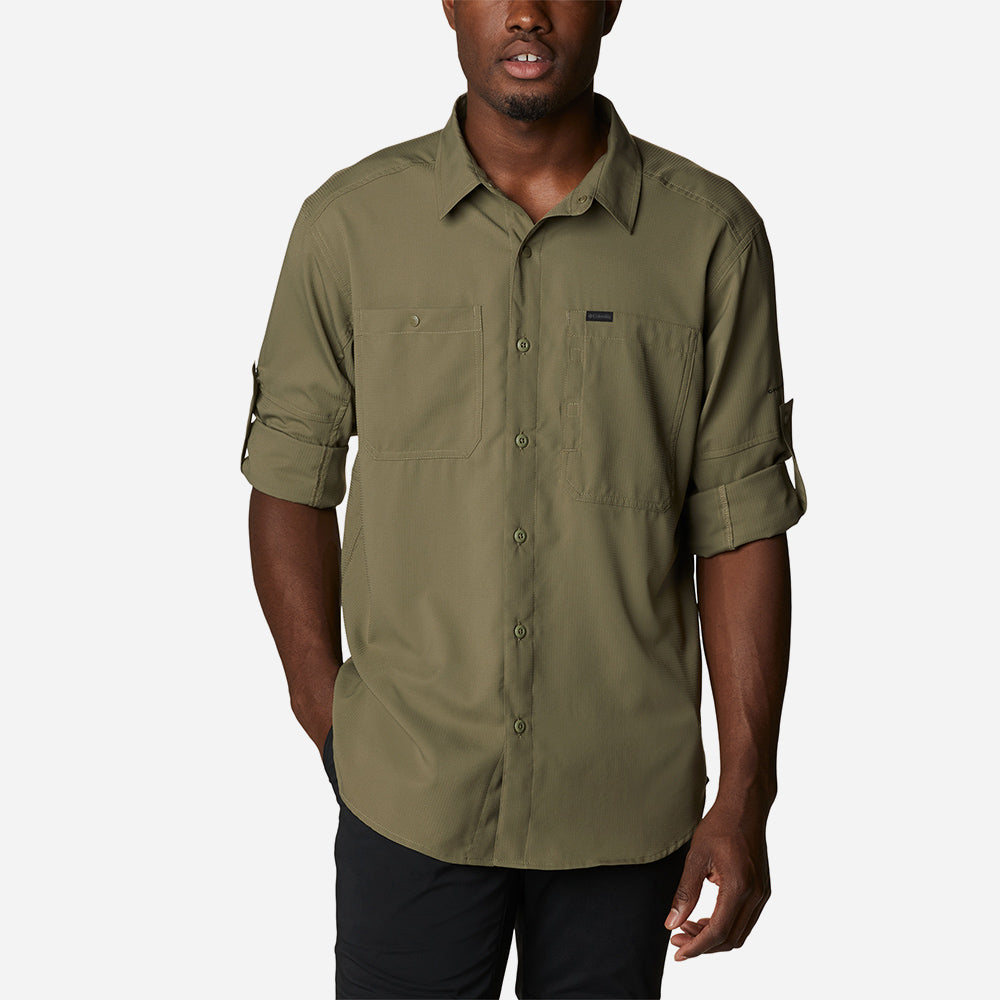 Áo Sơ Mi Tay Dài Nam Columbia Silver Ridge™ Utility Lite - Xanh Quân Đội - Supersports Vietnam
