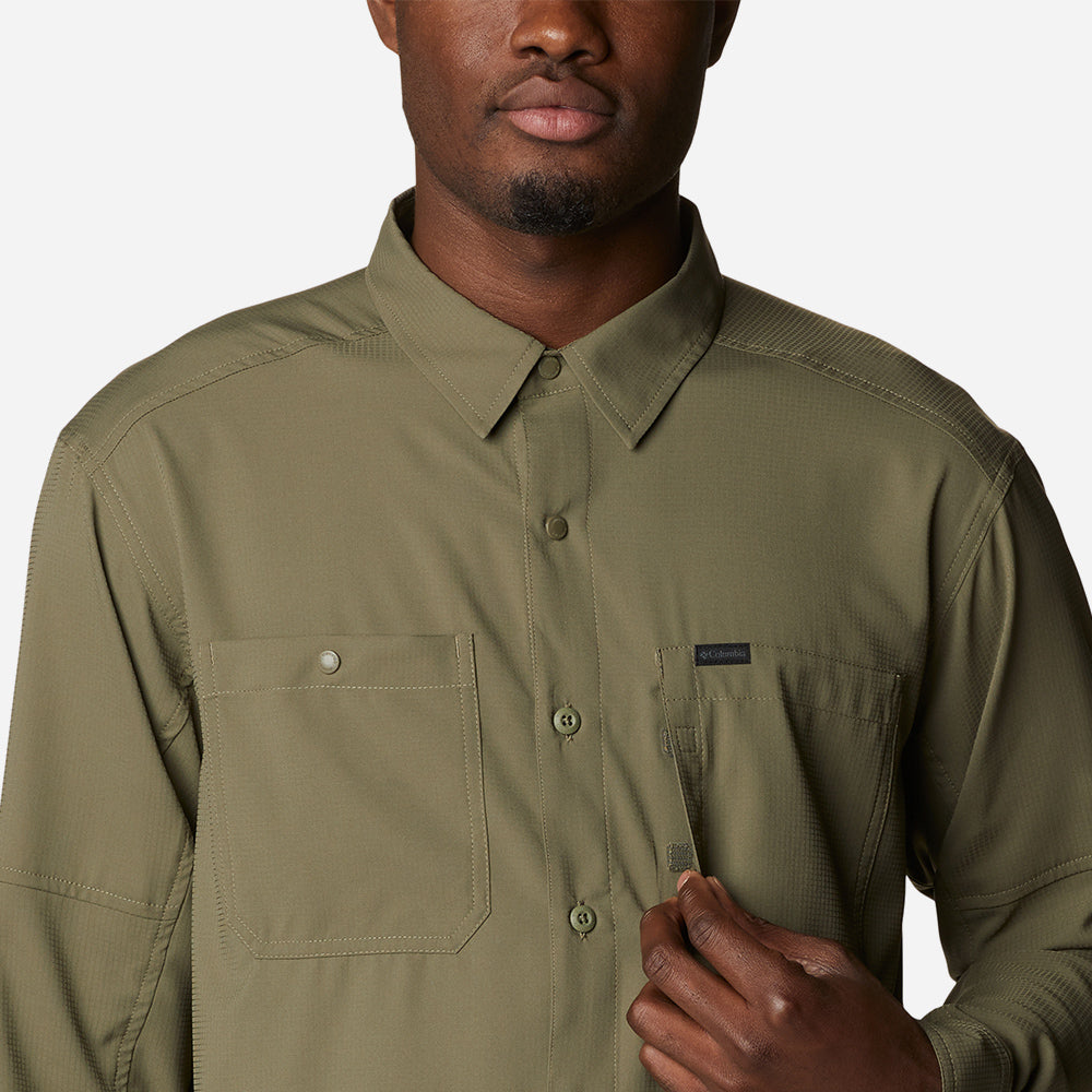 Áo Sơ Mi Tay Dài Nam Columbia Silver Ridge™ Utility Lite - Xanh Quân Đội - Supersports Vietnam
