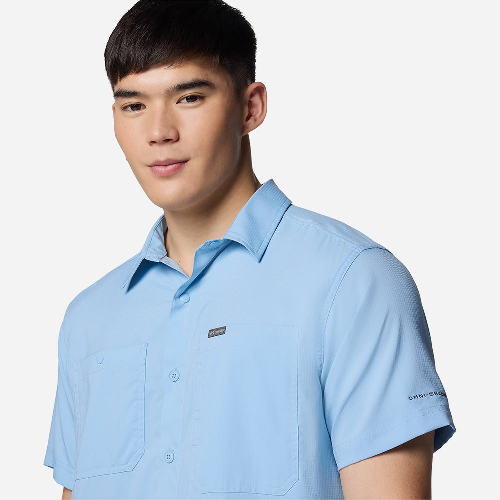 Áo Sơ Mi Tay Ngắn Nam Columbia Silver Ridge™ Utility Lite - Xanh Dương - Supersports Vietnam