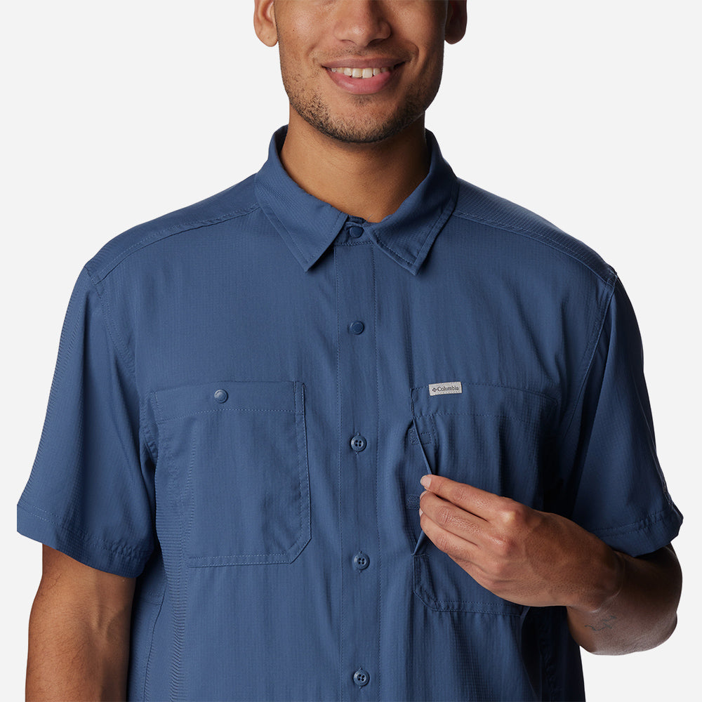 Áo Sơ Mi Tay Ngắn Nam Columbia Silver Ridge™ Utility Lite - Xanh Dương - Supersports Vietnam