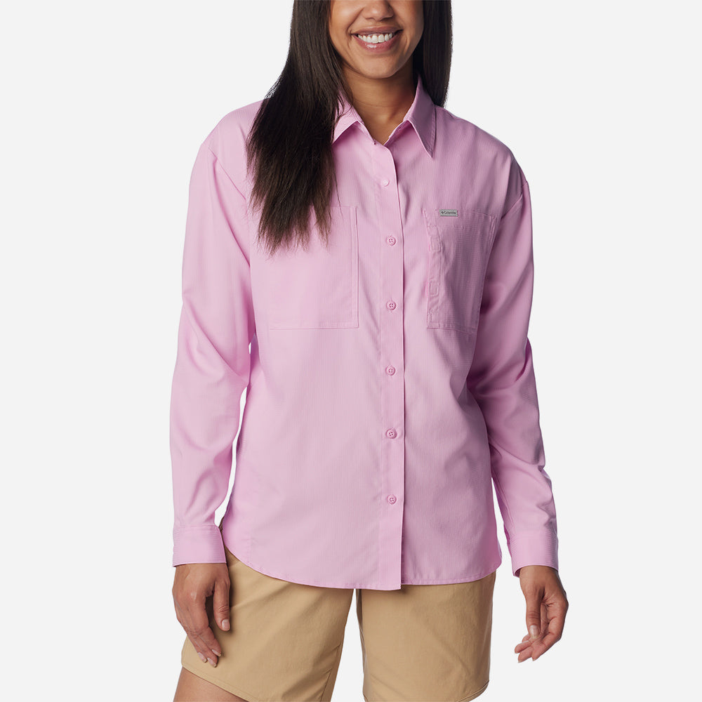 Áo Sơ Mi Tay Dài Nữ Columbia Silver Ridge Utility™ Longsleeve - Hồng - Supersports Vietnam