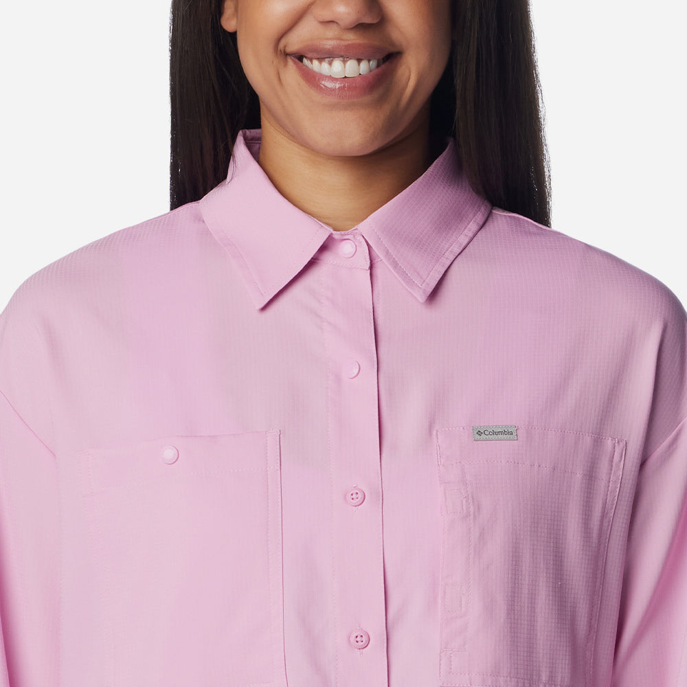 Áo Sơ Mi Tay Dài Nữ Columbia Silver Ridge Utility™ Longsleeve - Hồng - Supersports Vietnam