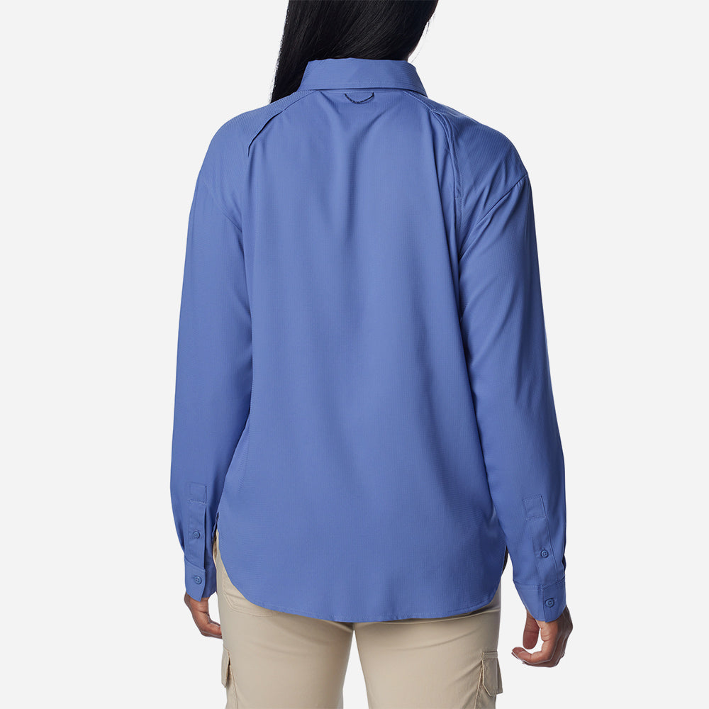 Áo Sơ Mi Tay Dài Nữ Columbia Silver Ridge Utility™ Longsleeve - Xanh Dương - Supersports Vietnam