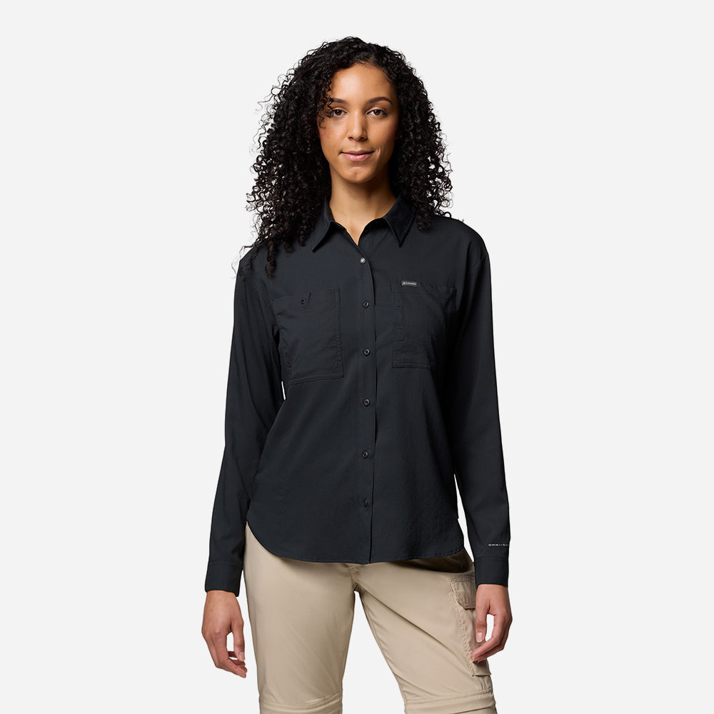 Áo Sơ Mi Dài Tay Nữ Columbia Silver Ridge Utility™ Long Sleeve - Đen - Supersports Vietnam