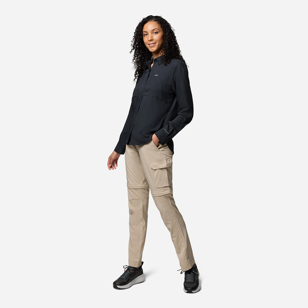 Áo Sơ Mi Dài Tay Nữ Columbia Silver Ridge Utility™ Long Sleeve - Đen - Supersports Vietnam