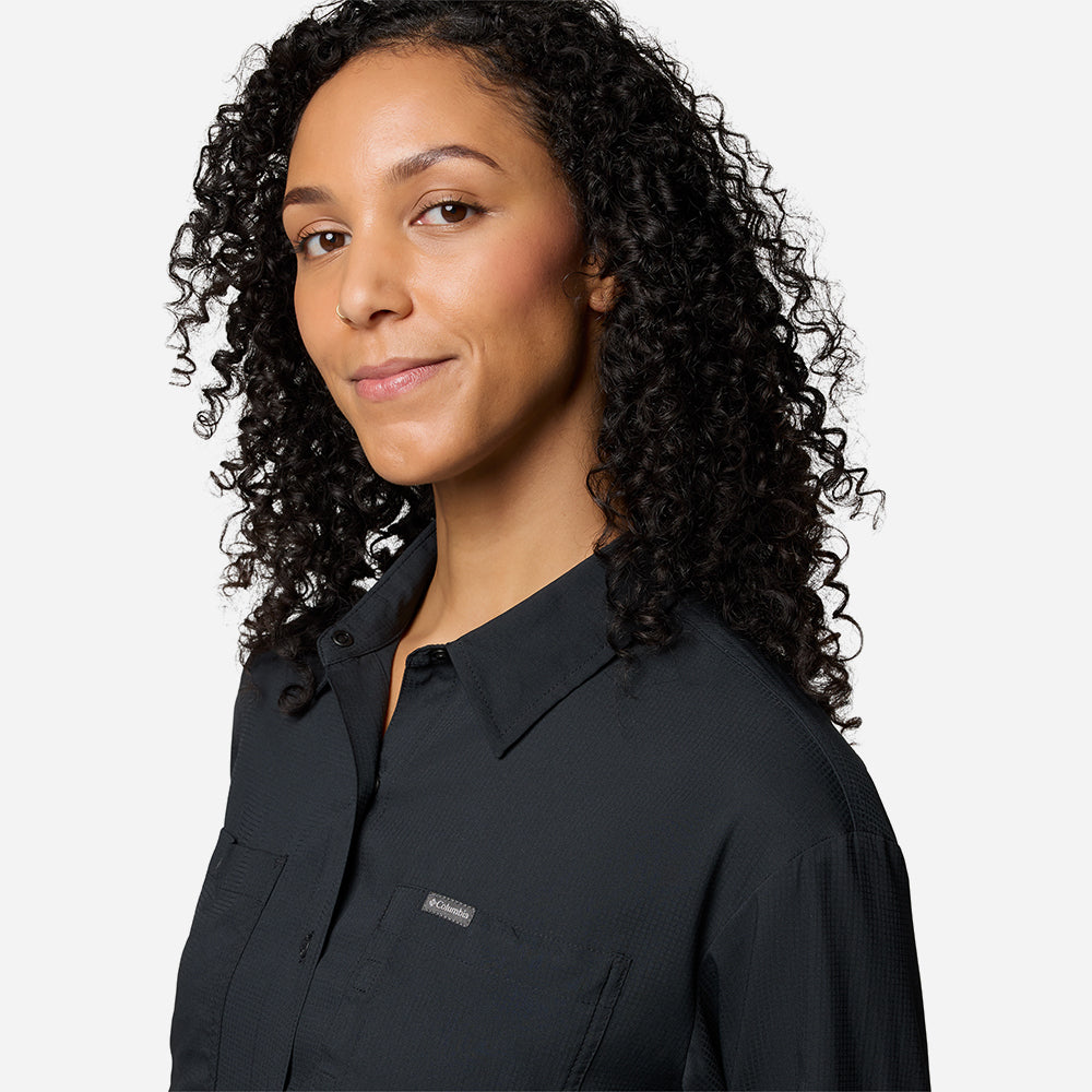 Áo Sơ Mi Dài Tay Nữ Columbia Silver Ridge Utility™ Long Sleeve - Đen - Supersports Vietnam