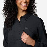 Áo Sơ Mi Dài Tay Nữ Columbia Silver Ridge Utility™ Long Sleeve - Đen - Supersports Vietnam