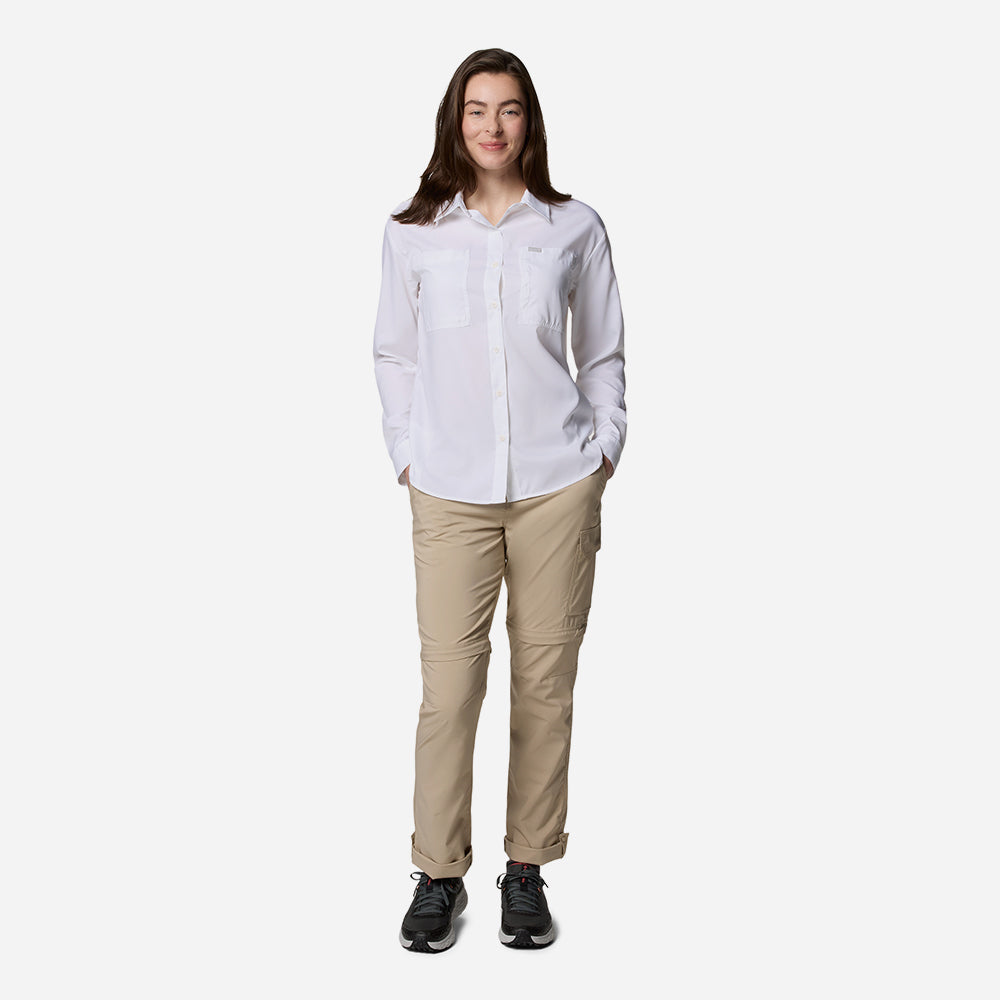 Áo Sơ Mi Dài Tay Nữ Columbia Silver Ridge Utility™ Long Sleeve - Trắng - Supersports Vietnam