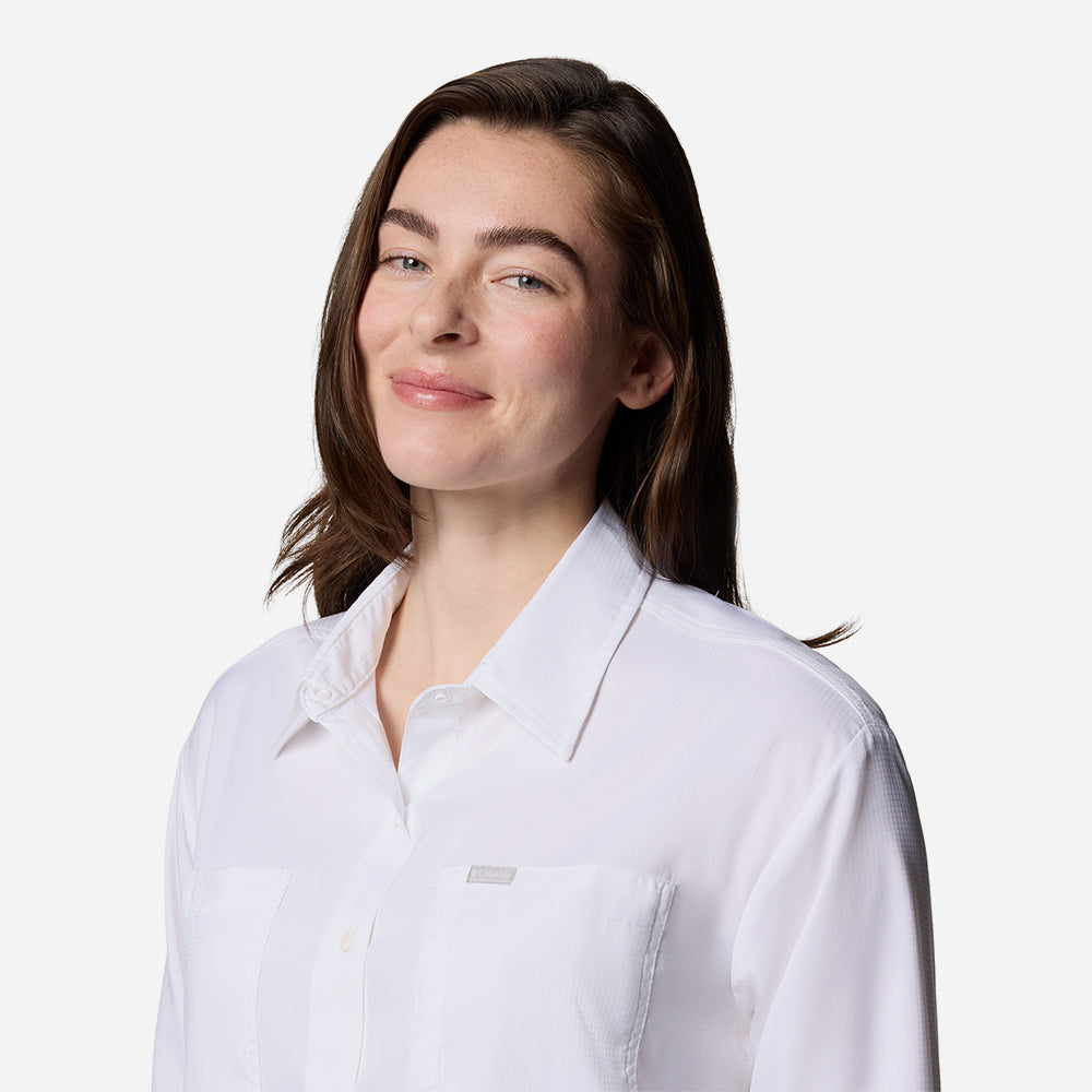 Áo Sơ Mi Dài Tay Nữ Columbia Silver Ridge Utility™ Long Sleeve - Trắng - Supersports Vietnam