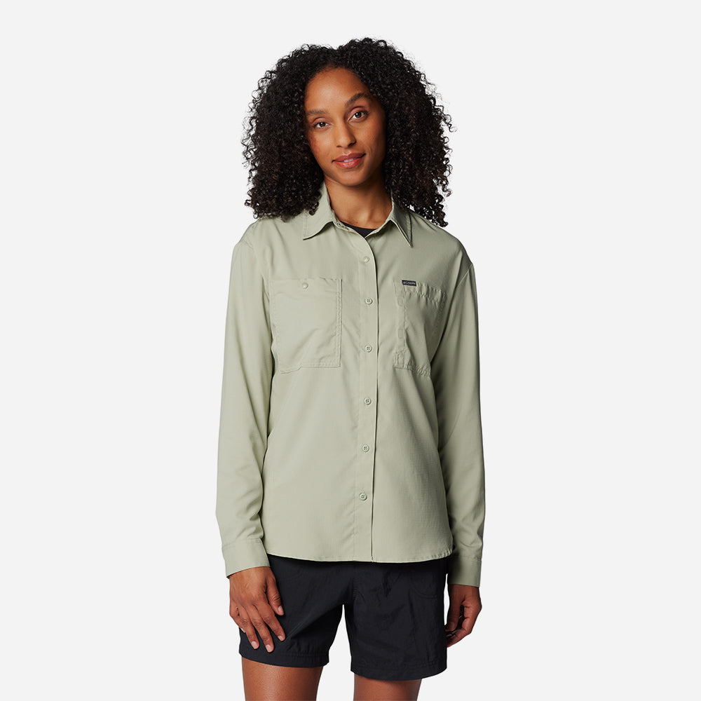 Áo Sơ Mi Dài Tay Nữ Columbia Silver Ridge Utility™ Long Sleeve - Xanh Mint - Supersports Vietnam