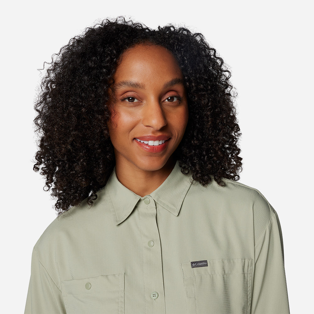 Áo Sơ Mi Dài Tay Nữ Columbia Silver Ridge Utility™ Long Sleeve - Xanh Mint - Supersports Vietnam